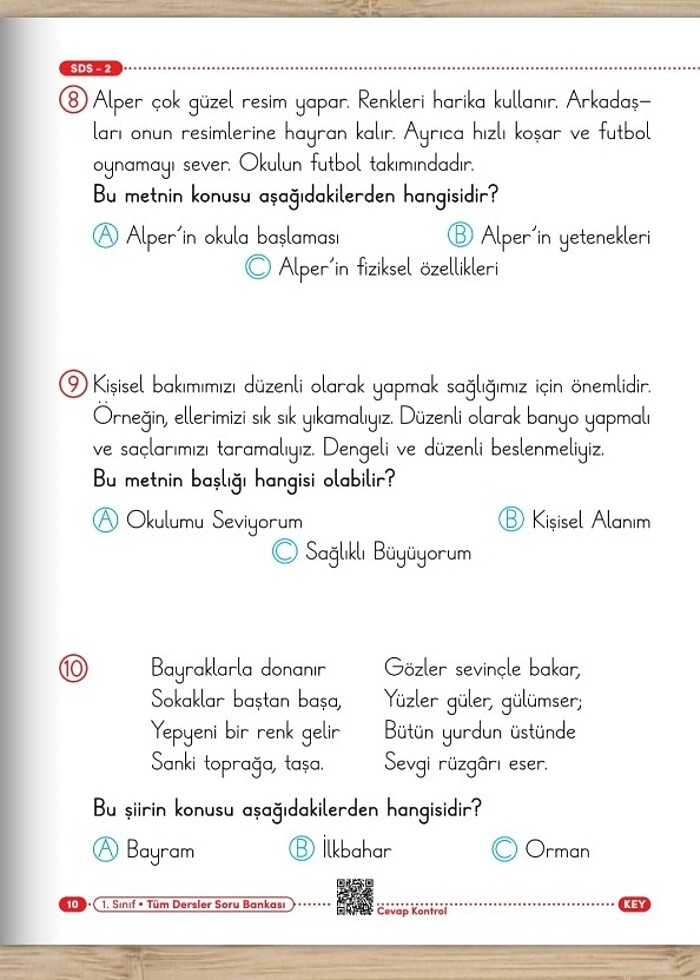 1. sınıf tüm dersler soru bankası - Görsel 2