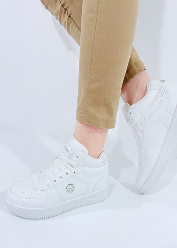 Lmb2110 Bilekli Sneaker Genç Çocuk/ Bayan Spor Ayakkabı Beyaz - Görsel 3