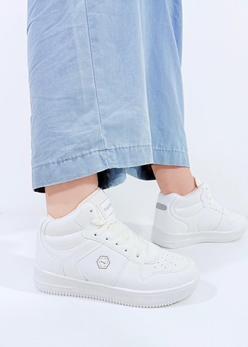 Lmb2110 Bilekli Sneaker Genç Çocuk/ Bayan Spor Ayakkabı Beyaz - Görsel 5