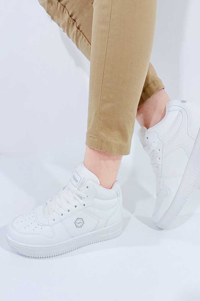 Lmb2110 Bilekli Sneaker Genç Çocuk/ Bayan Spor Ayakkabı Beyaz - Görsel 3