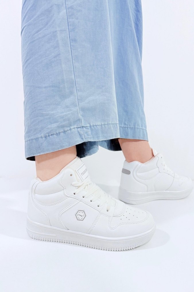 Lmb2110 Bilekli Sneaker Genç Çocuk/ Bayan Spor Ayakkabı Beyaz - Görsel 5