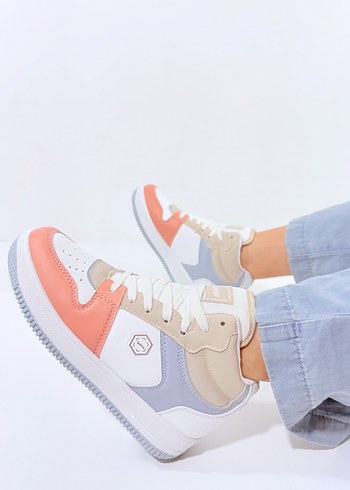 Lm2110 Bilekli Sneaker Genç Çocuk Spor Ayakkabı Mavi Pudra Pembe - Görsel 5