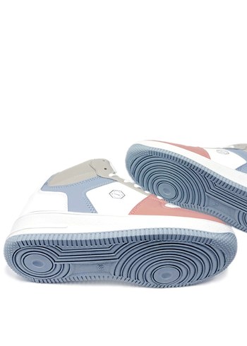 Lm2110 Bilekli Sneaker Genç Çocuk Spor Ayakkabı Mavi Pudra Pembe - Görsel 4