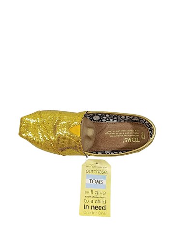 35,5 Beden altın Renk TOMS GOLD GLİFTER BAYAN BABET