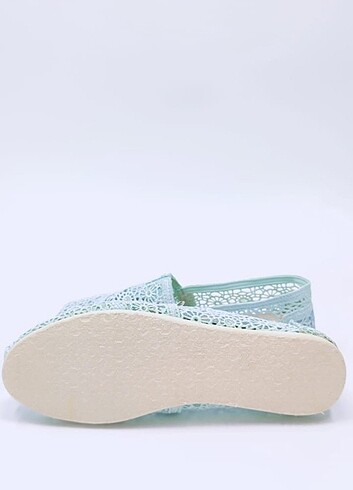 35,5 Beden turkuaz Renk ORJİNAL TOMS ESPADRİL BABET