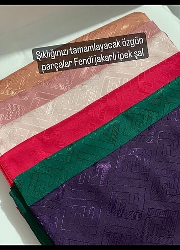 Fendi jakarlı ipek şal 