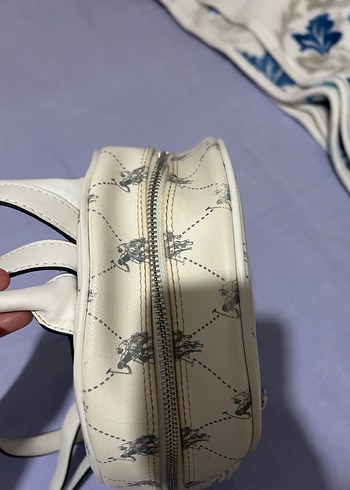 U.S Polo Assn. Baskılı Beyaz Kadın Sırt Çantası us polo