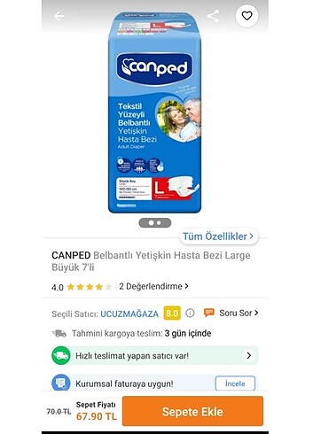 Canped Yetişkin Hasta Bezi