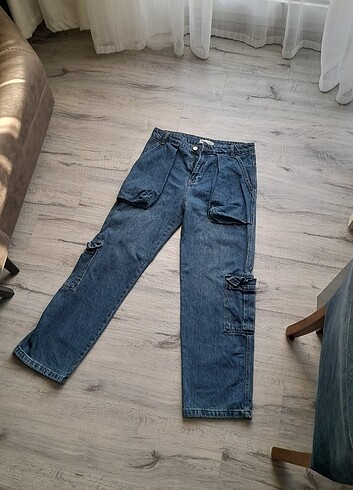 l Beden mavi Renk Kargo kot pantalon