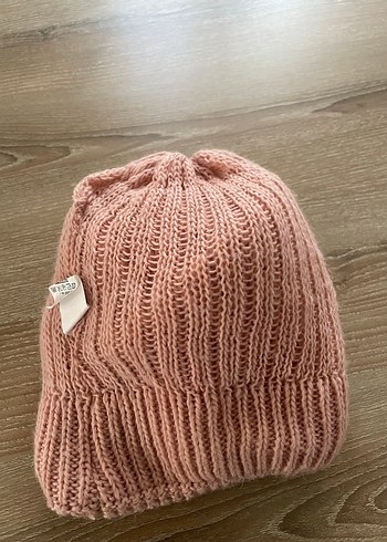 Pembe Bohem Örgü Kadın Bere - Görsel 3