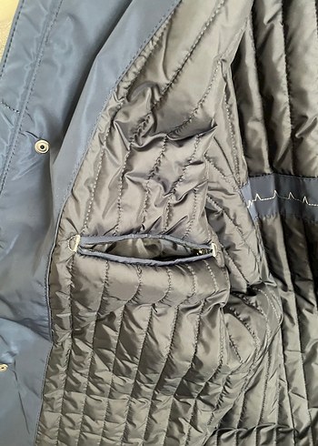 Düğmeli Lacivert Midi Erkek Kaban - Görsel 9