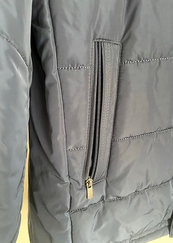 Düğmeli Lacivert Midi Erkek Kaban - Görsel 5