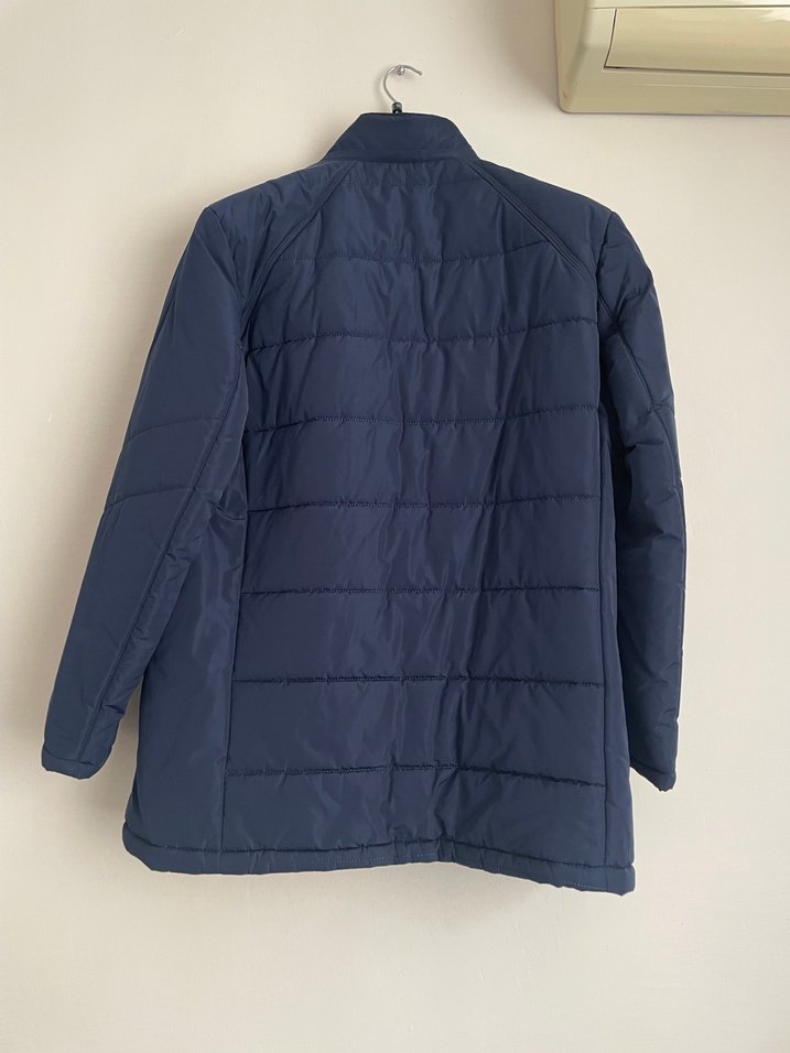 Düğmeli Lacivert Midi Erkek Kaban - Görsel 2