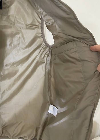 Erkek Bej Yüksek Yakalı şişme Yelek - Görsel 5