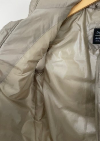 Erkek Bej Yüksek Yakalı şişme Yelek - Görsel 4