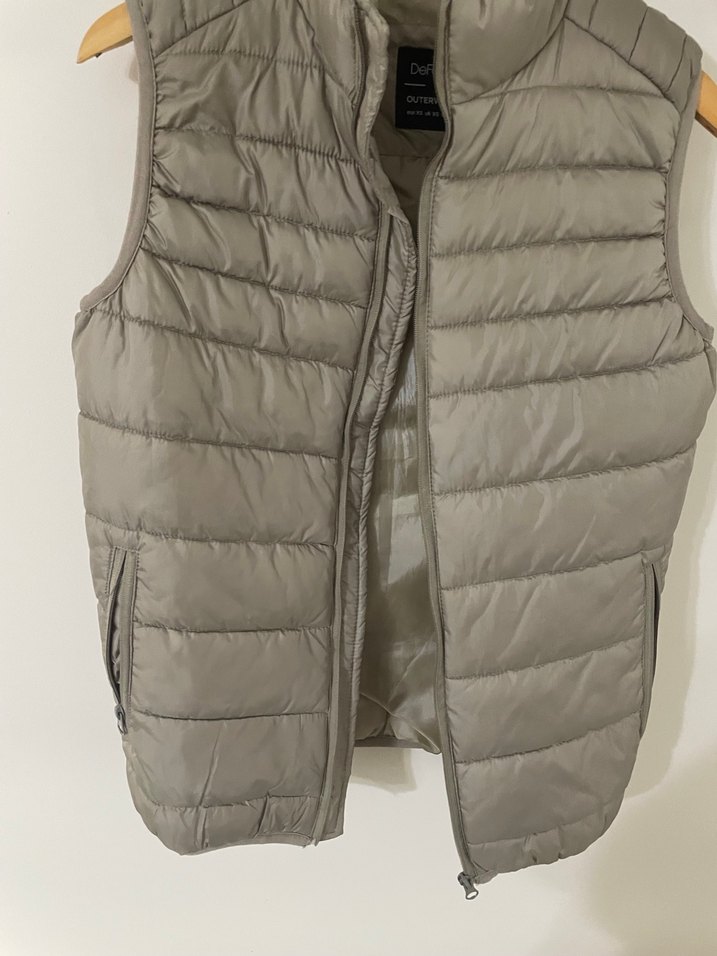 Erkek Bej Yüksek Yakalı şişme  Yelek - Görsel 3