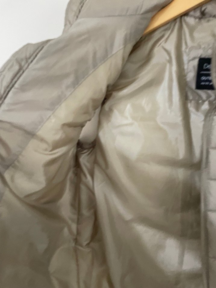 Erkek Bej Yüksek Yakalı şişme  Yelek - Görsel 4