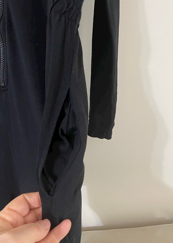 Kadın Siyah Goth Fermuarlı Tulum - Görsel 5