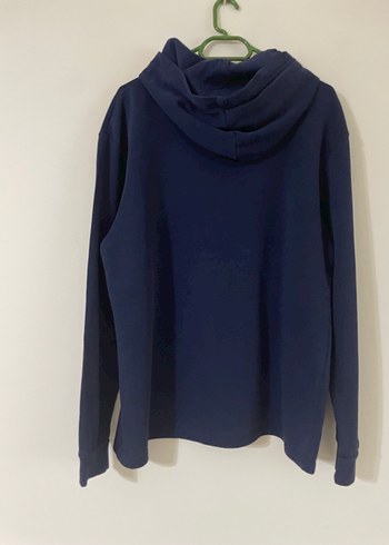 Lacivert Kapüşonlu Baskılı Sweatshirt - Görsel 3