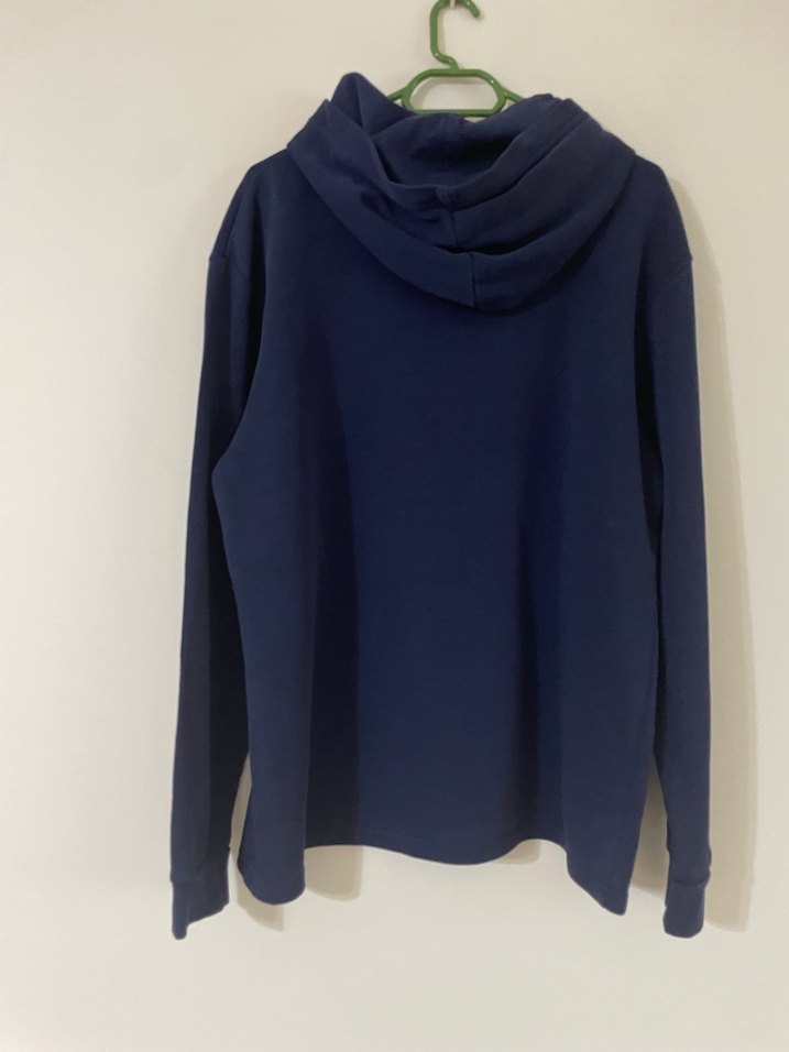 Lacivert Kapüşonlu Baskılı Sweatshirt - Görsel 3