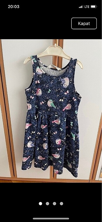 H&M 5-6 YAŞ KIZ ÇOCUĞU ELBİSE