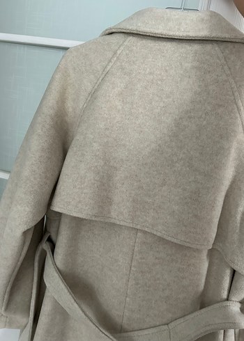 xl Beden Mai collection Uzun kaban krem renk