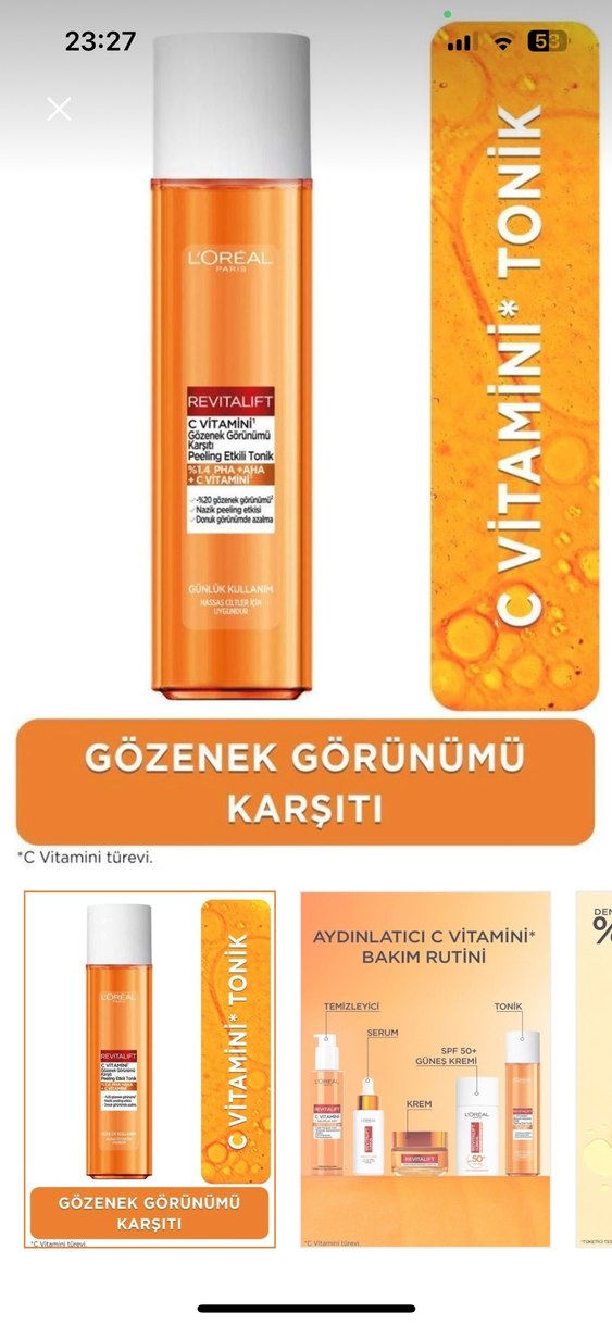 L'Oréal Revitalift C Vitamini Tonik - Görsel 2