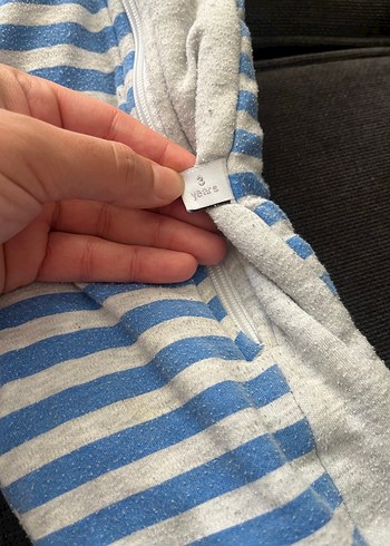 Gri Baskılı Fermuarlı Erkek Bebek Tulum - Görsel 5