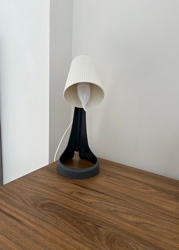 Bej Abajur Siyah Ayaklı - Görsel 4