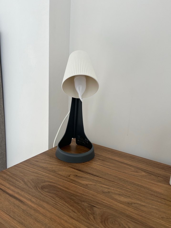 Bej Abajur Siyah Ayaklı - Görsel 4