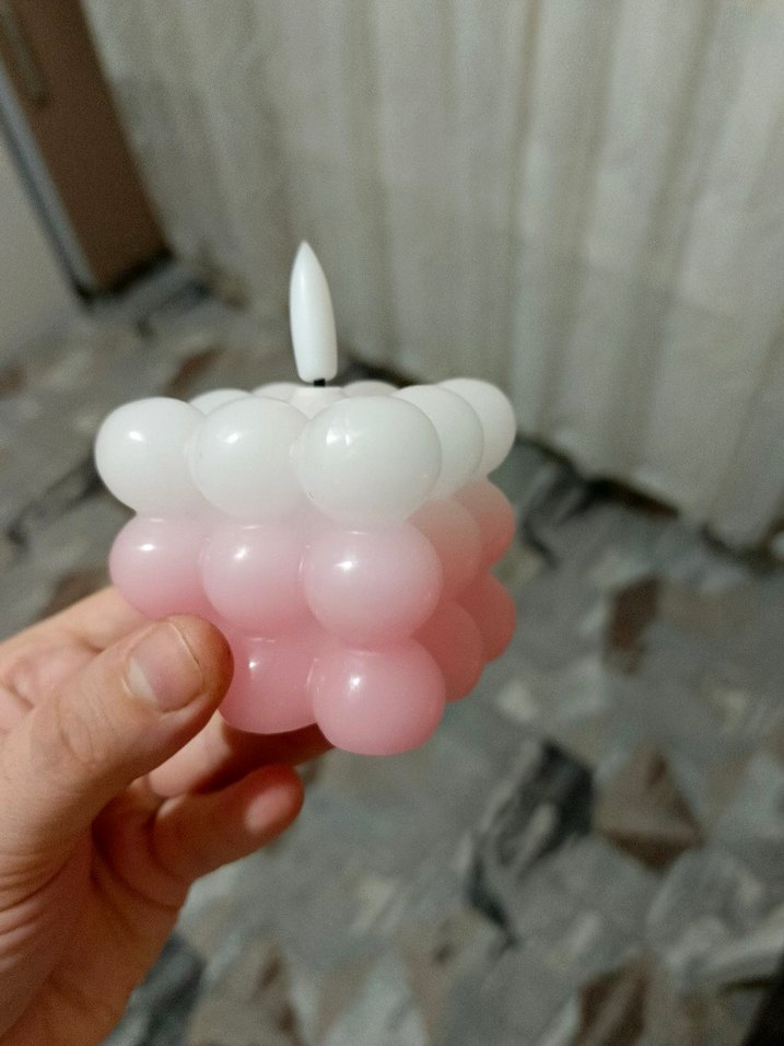 Beyaz LED Kabarcıklı Mum Seti - Görsel 3