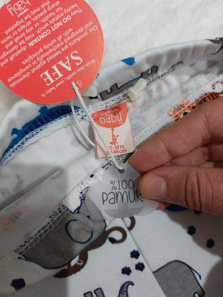 Erkek Çocuk Renkli Triko Zebra Desenli Pantolon - Görsel 4