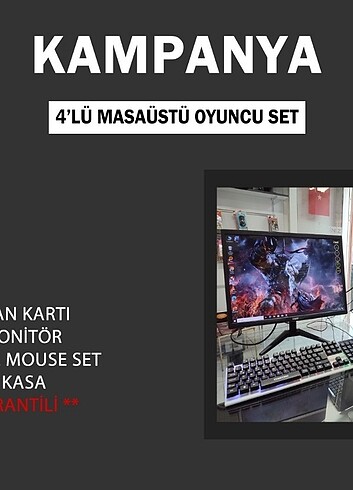 BU 4LÜ MASAÜSTÜ OYUNCU SET SINIRLI STOK KAÇMAZ