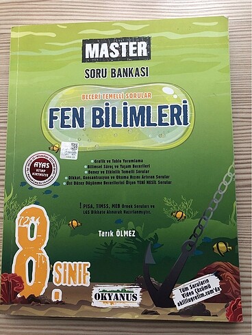 Okyanus yayınları Lgs master fen bilimleri soru bankası