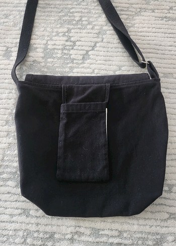 siyah kot askili postaci canta - Görsel 3