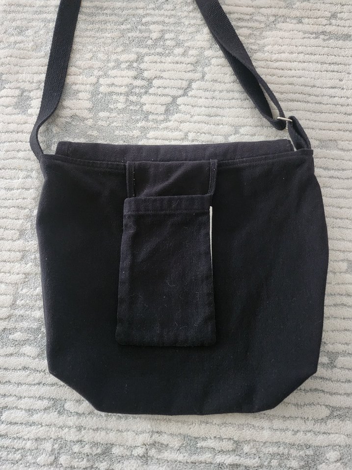 siyah kot askili postaci canta - Görsel 3