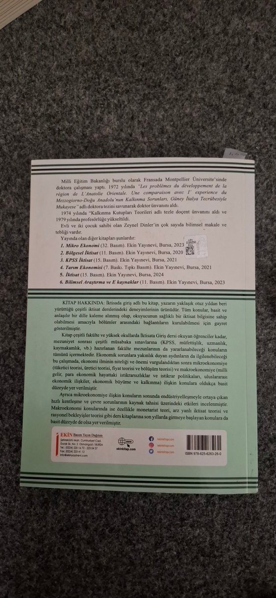 İktisada Giriş - Prof. Dr. Zeynel Dinler - Görsel 2