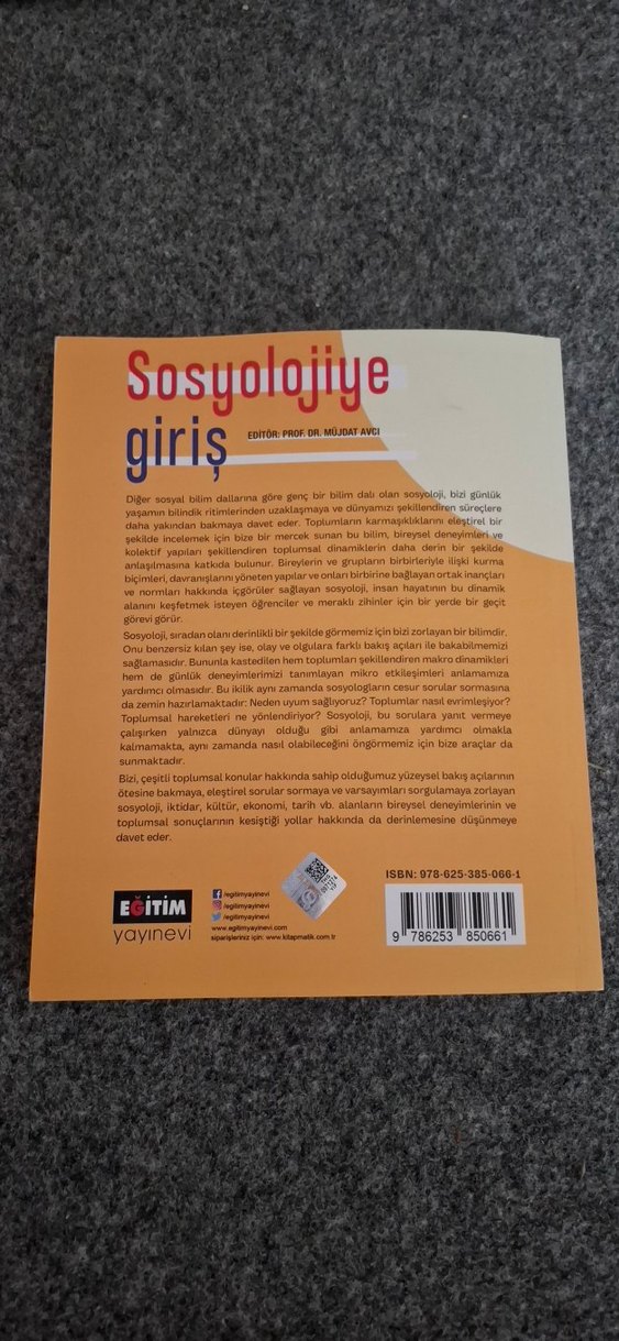 Sosyoloji Giriş Kitabı - Prof. Dr. Müjdat Avcı - Görsel 2