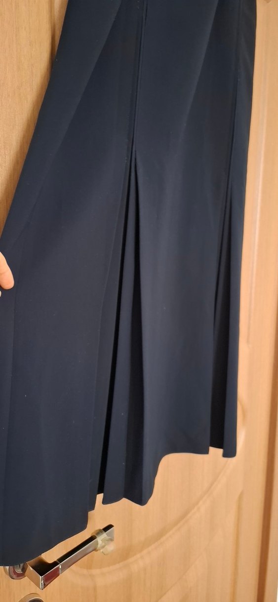 Kadın Siyah Pilili Uzun Etek - Görsel 2