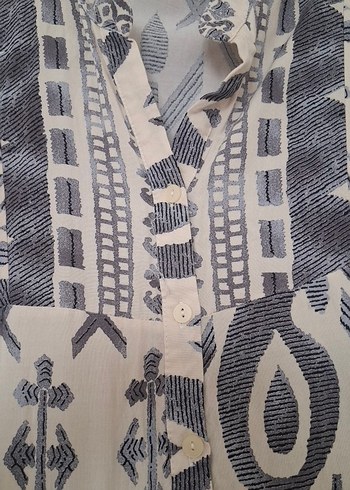 Gri Bohem Uzun Salaş Elbise - Görsel 2