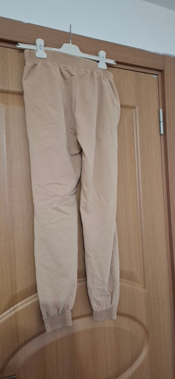 Bej Kadın Salaş Sweatpant eşofman - Görsel 2