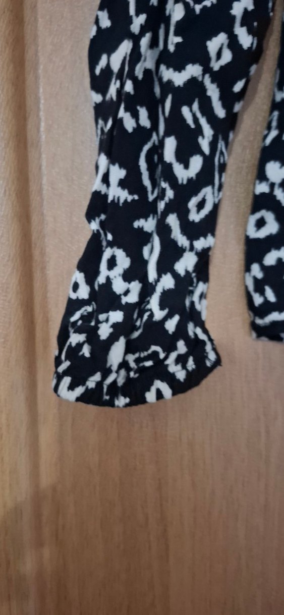 Bohem Siyah Beyaz Uzun Kollu Gömlek - Görsel 3