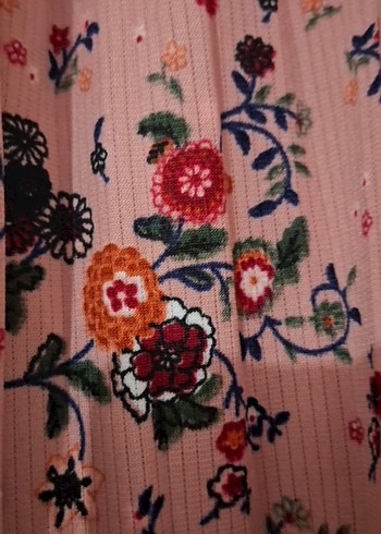 Pembe Desenli Uzun Bohem Etek - Görsel 3