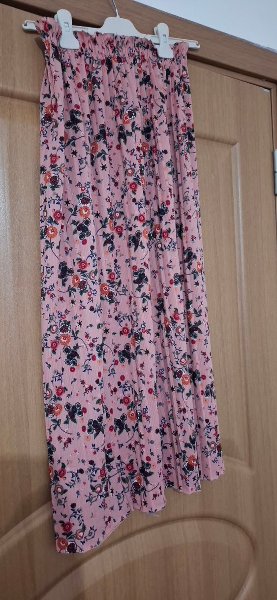 Pembe Desenli Uzun Bohem Etek - Görsel 2