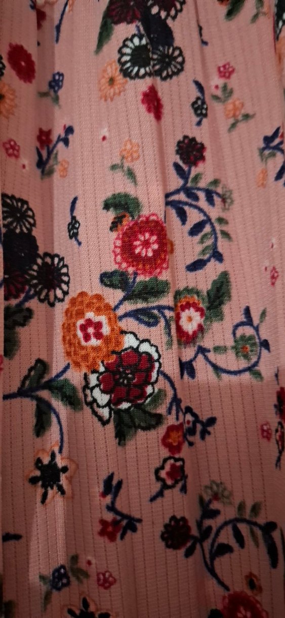 Pembe Desenli Uzun Bohem Etek - Görsel 3