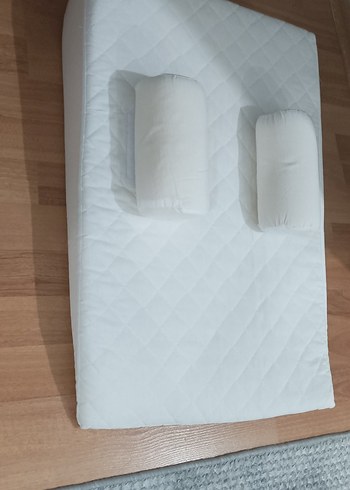 Beyaz Gri Yatak Koruyucu & Reflü yastıgı - Görsel 2