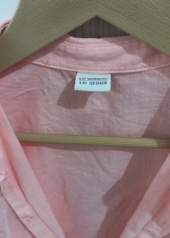 Erkek cocuk yazlık Pembe Keten Gömlek - Görsel 2