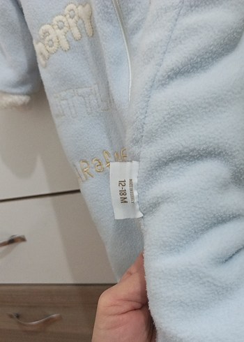 Mavi Kürklü Erkek Bebek Tulumu - Görsel 2