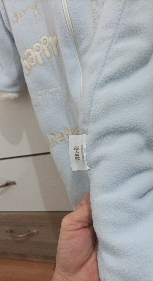 Mavi Kürklü Erkek Bebek Tulumu - Görsel 2