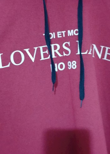 Bordo Uzun Kollu Rahat Sweatshirt - Görsel 6